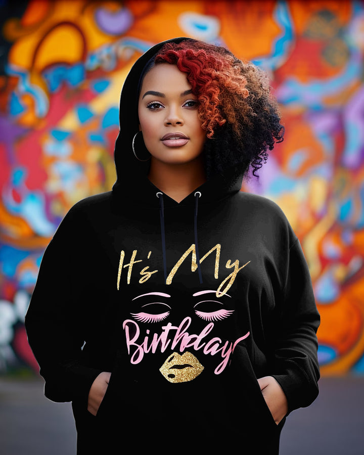 Black Birthday Girl Long-sleeved Hoodie