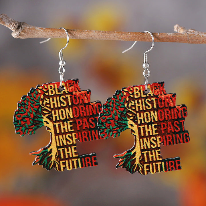Juneteenth Tree Of Life Pendant Earrings