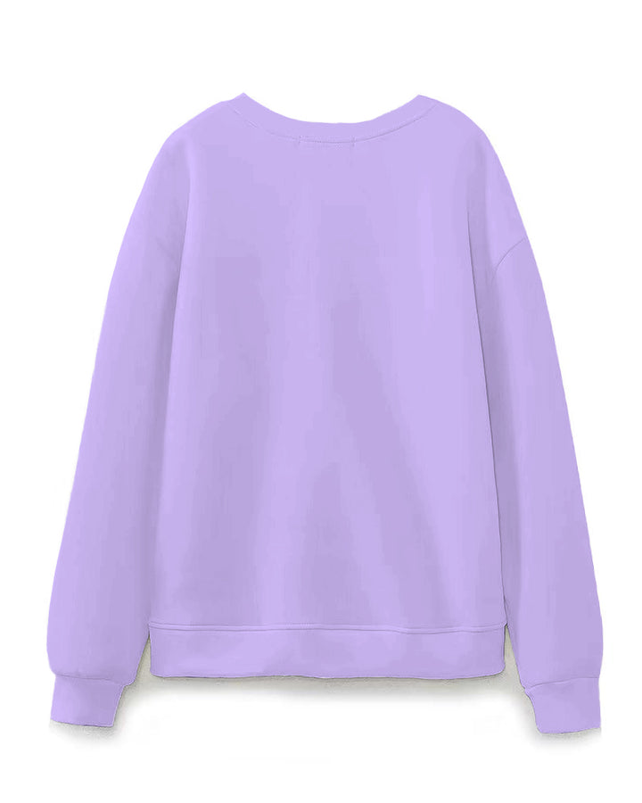 Colorful Butterfly Long Hair Girl Crewneck Sweatshirt