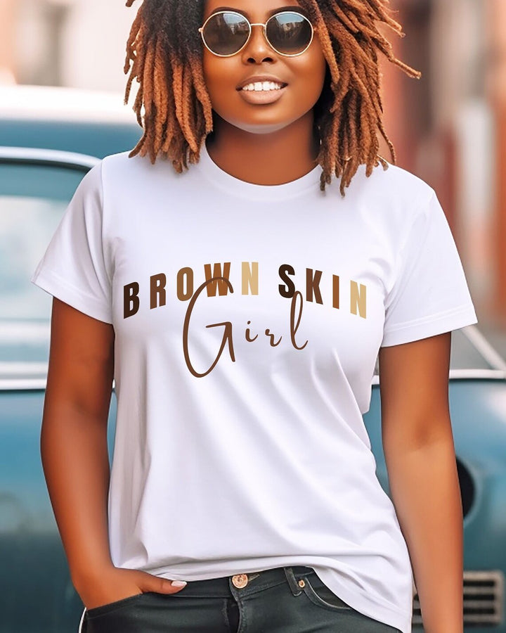 Brown Skin Girl Short Sleeve T-shirt