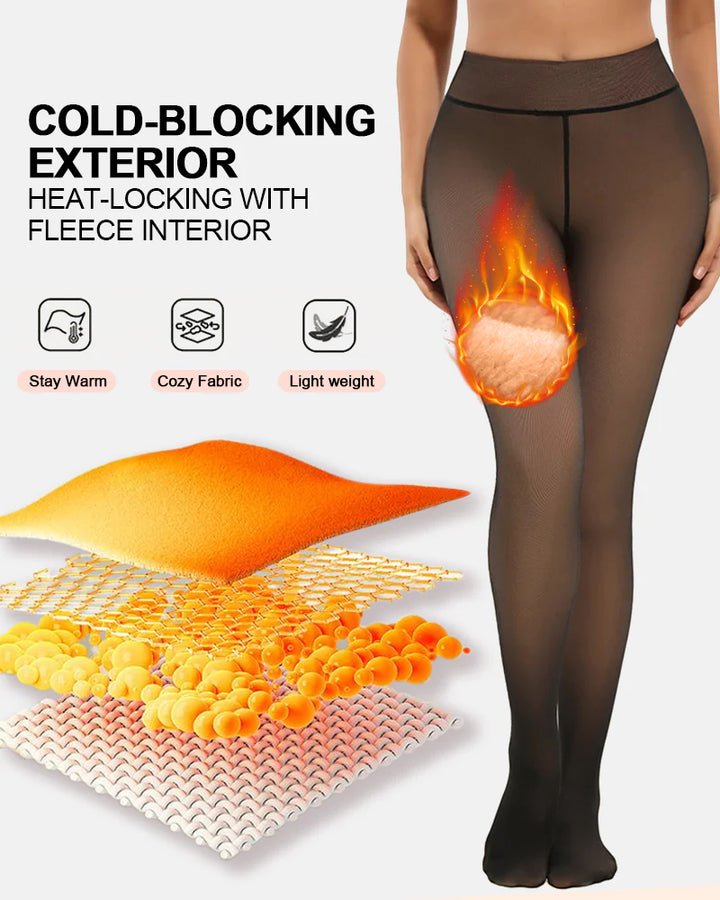 Wmnblack Warm Fleece Tights Slim Fit Tummy Control For Every Skin Tone