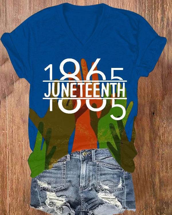 Happy Juneteenth Celebrating Freedom Short Sleeve Tshirt