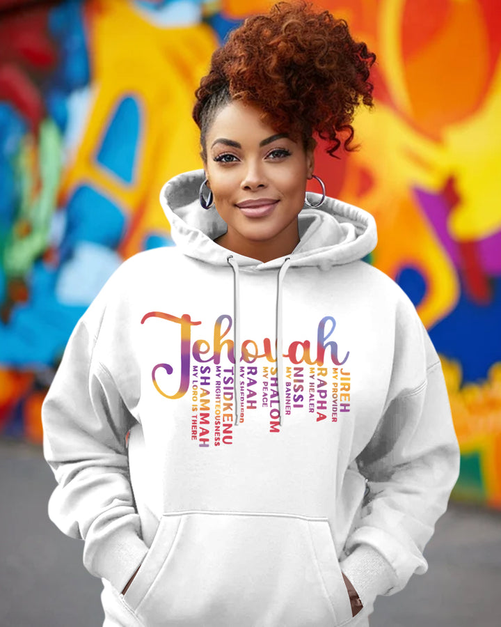 Names of God Letter Long-sleeved Hoodies