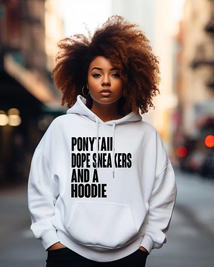 Ponytail Dope Sneakers Long-sleeved Hoodie