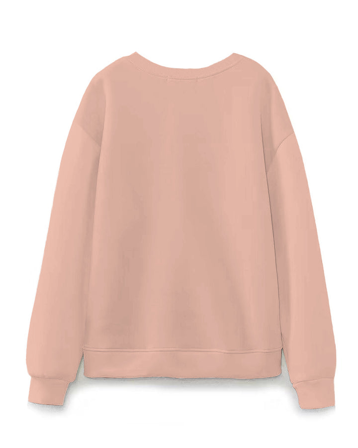 Brown Cartoon Girl Crewneck Sweatshirt