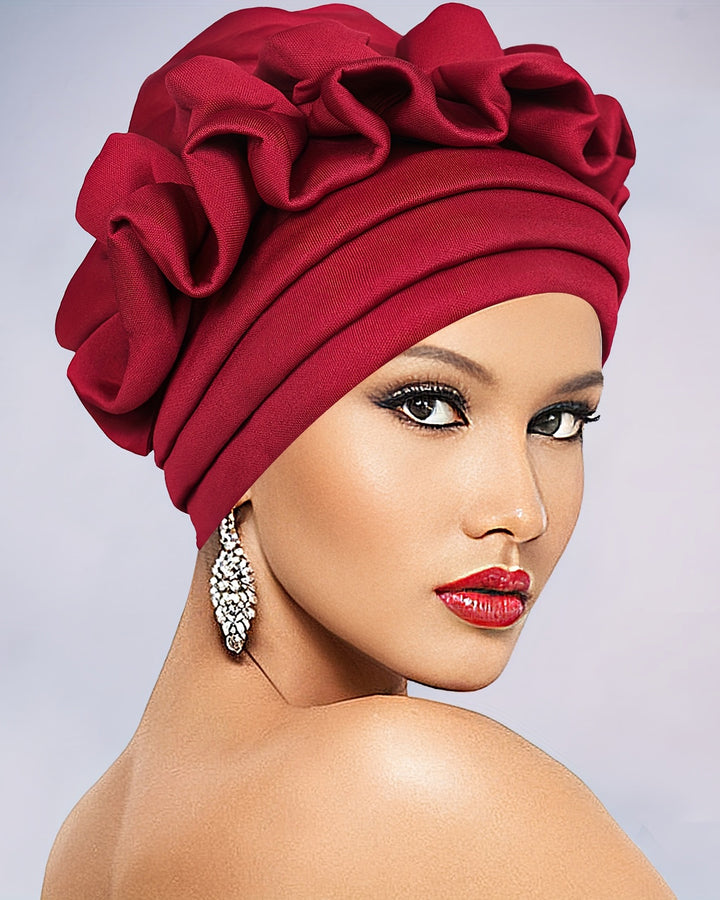Women'S Turbans Made of with Continuous Pleats in African Style