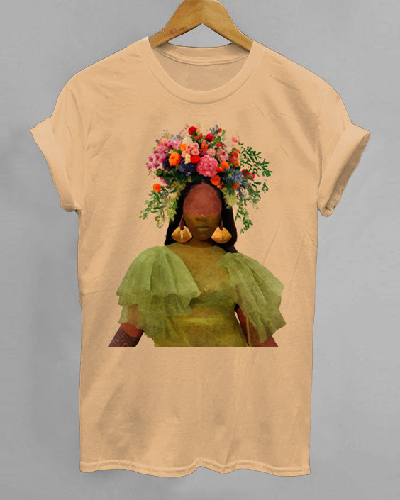 Illustration Series Printed Round Neck Short Sleeve T-shirt