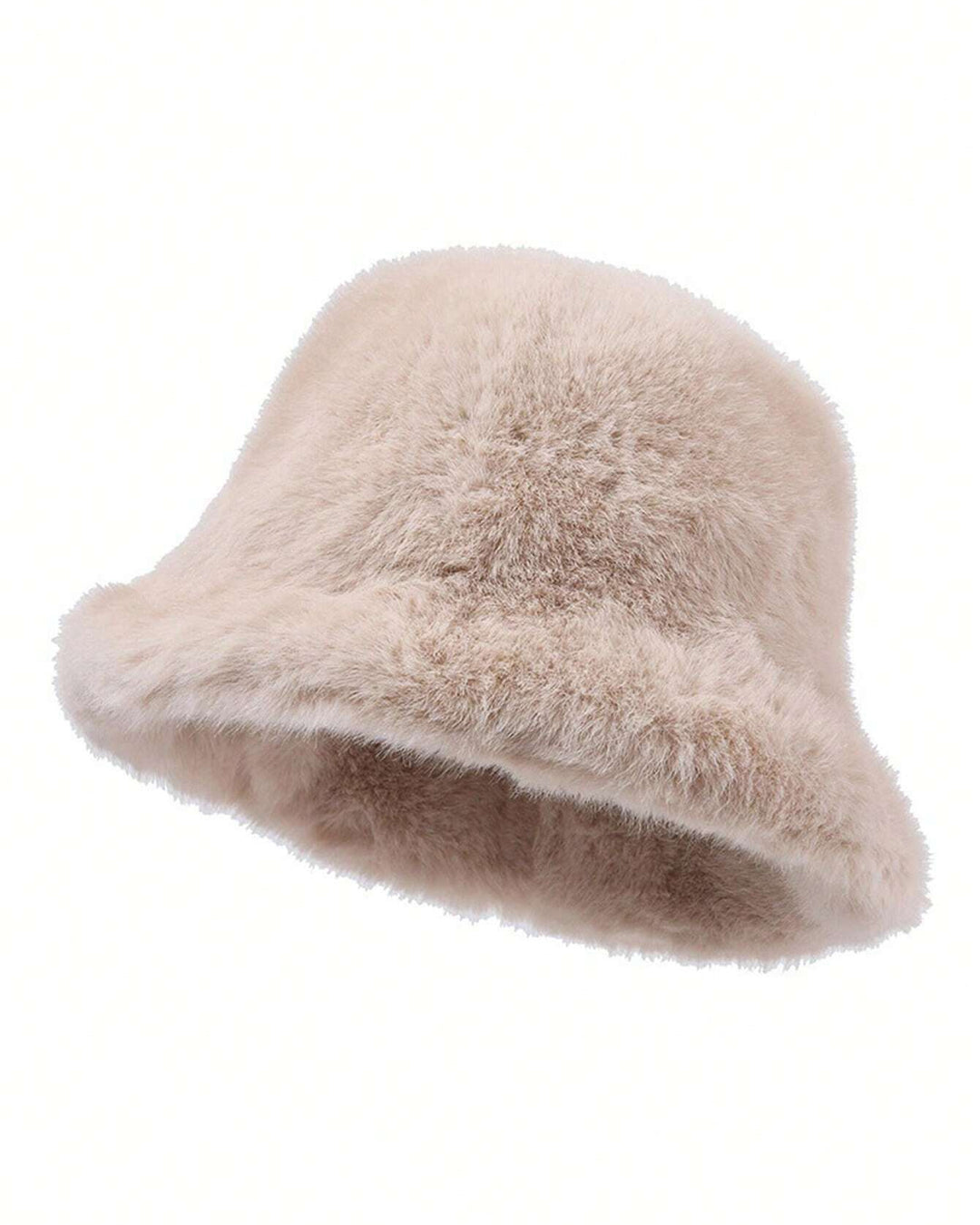 Imitation Mink Hair Fashion Warm Thickened All-match Large Brim Fleece Hat