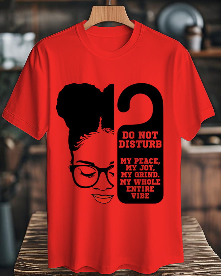 Woman In Afro Puffs 100% Cotton Crew Neck Short Sleeve Tshirt