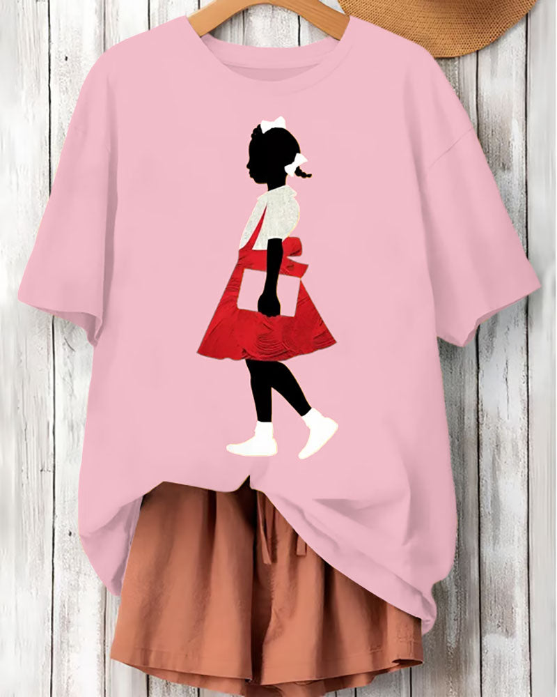 Black Girl Ruby Bridges Crew Neck Short Sleeve Tshirt