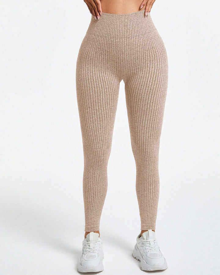 Women's Solid High Waist Seamless Yoga Leggings