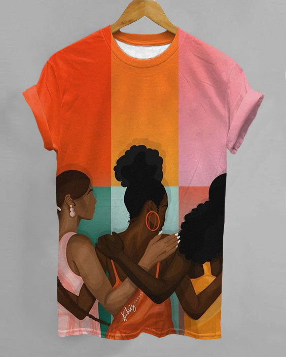 Brown Women Side By Side Unisex Short Sleeve Tshirt