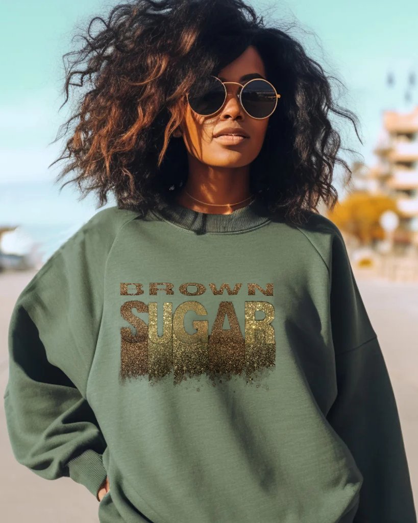 Golden Letters Brown Sugar Sweatshirt