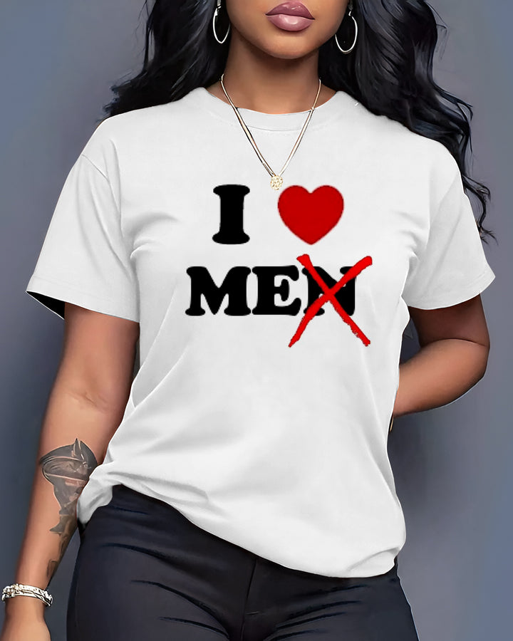 I Don't Like Man 100% Cotton Crew Neck Short Sleeve Tshirt