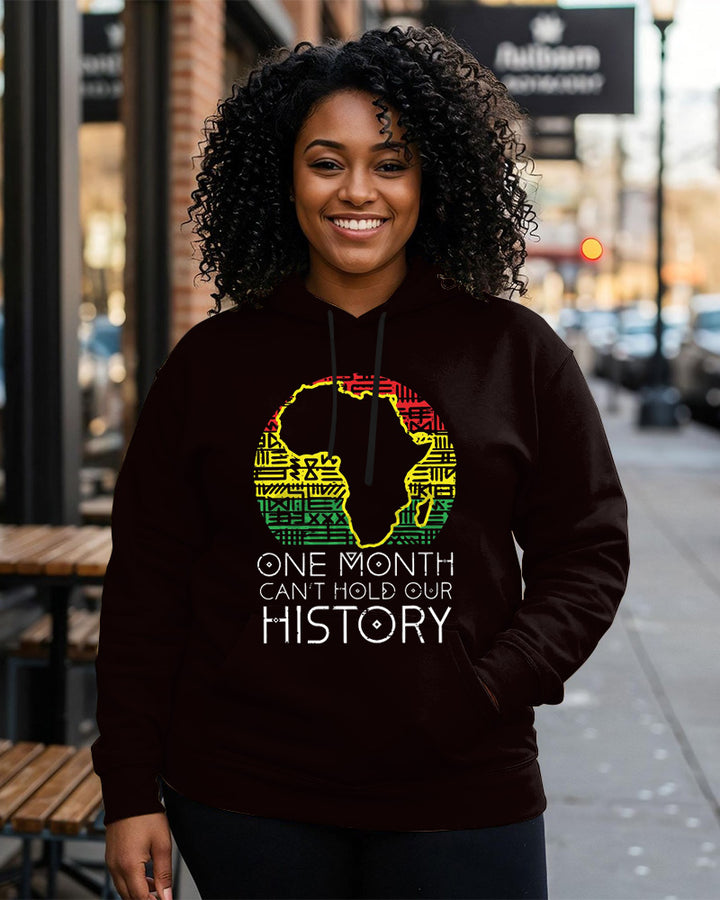 Simple Alphabet Map Print Long-sleeved Hoodie