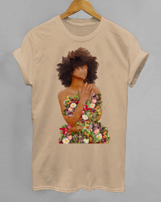 Illustration Series Printed Round Neck Short Sleeve T-shirt