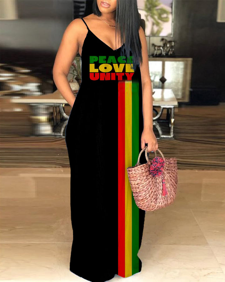 Pesce Love Unity V-Neck Pocket Cami Dress