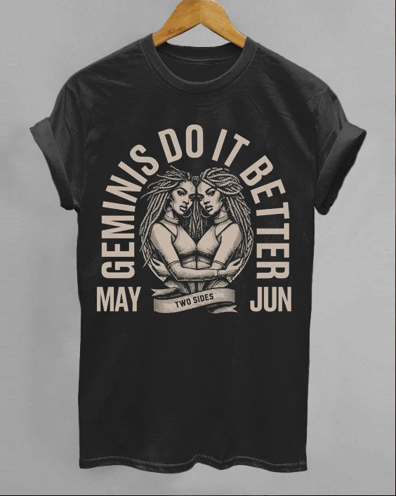 Geminis Do It Better Crew Neck Short Sleeve Cotton T-Shirt