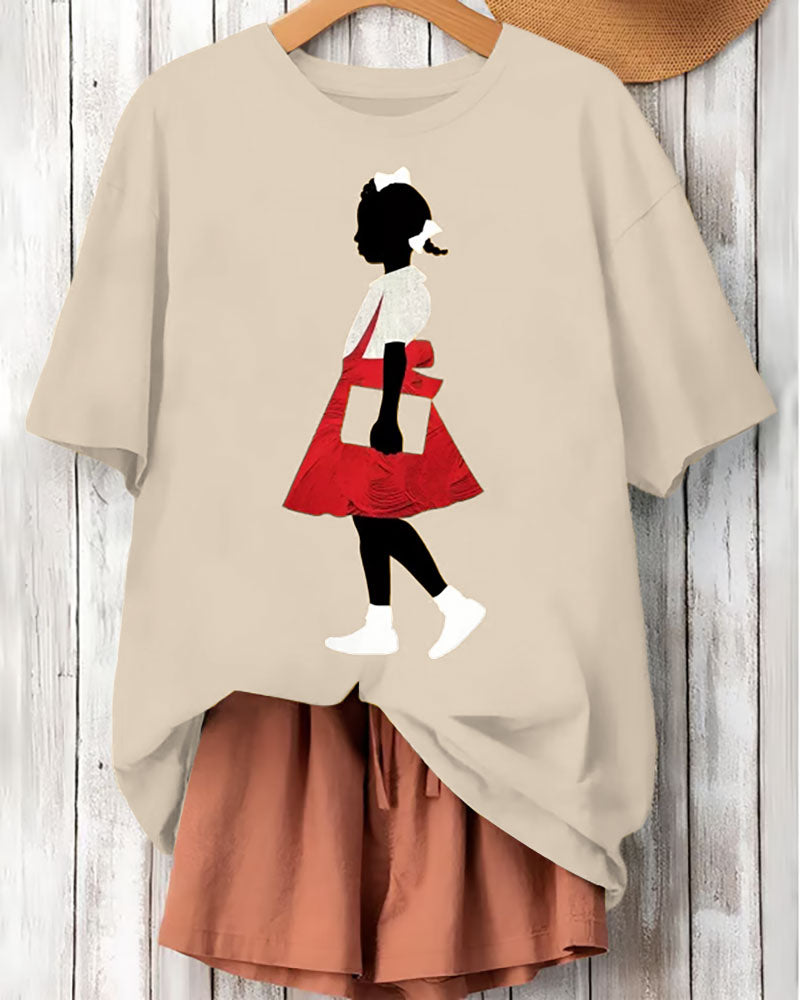 Black Girl Ruby Bridges Crew Neck Short Sleeve Tshirt