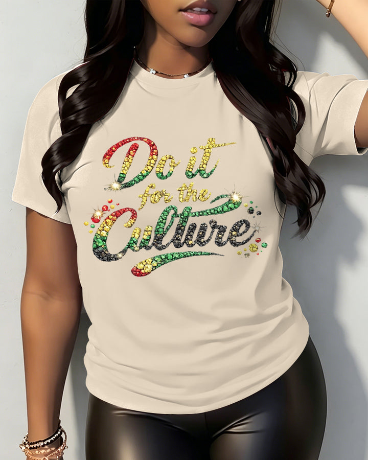 100% Cotton Do It for The Culture Crew Neck Short Sleeve Tshirt-Juneteenth Shirt, Black Independence Day T-Shirt, African American Shirts,Black Lives Matter Shirt