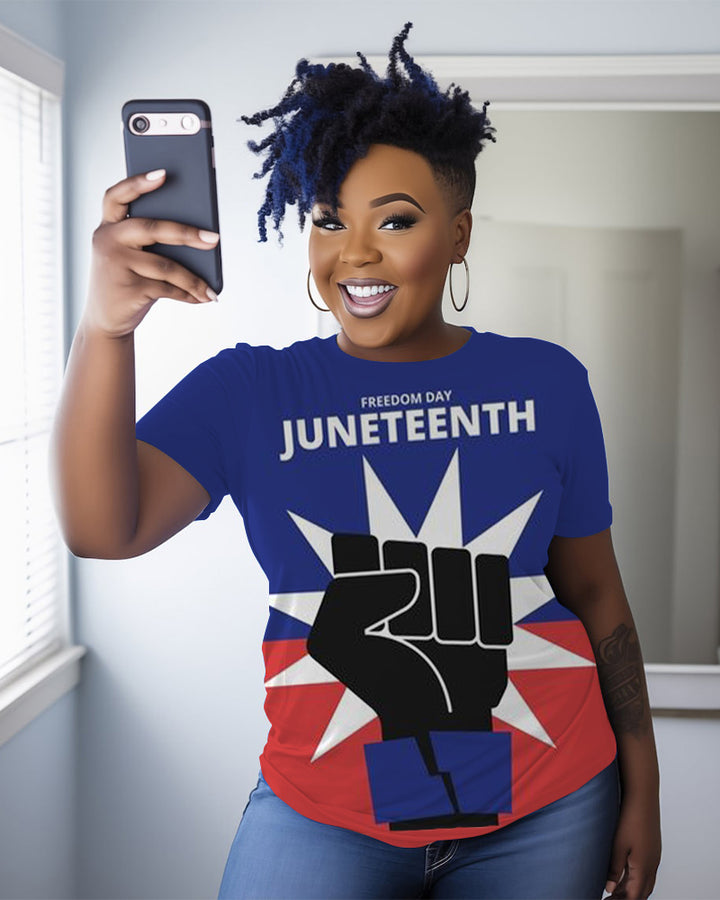 The Power Juneteenth Crew Neck Short Sleeve T-shirt