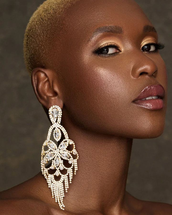 Elegant Tassel Rhinestone Earrings